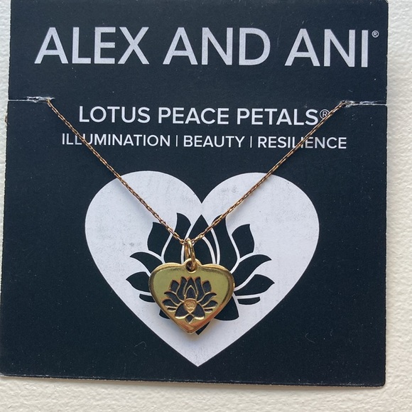 Alex and Ani Jewelry Alex And Ani Adjustable Necklace Lotus Piece